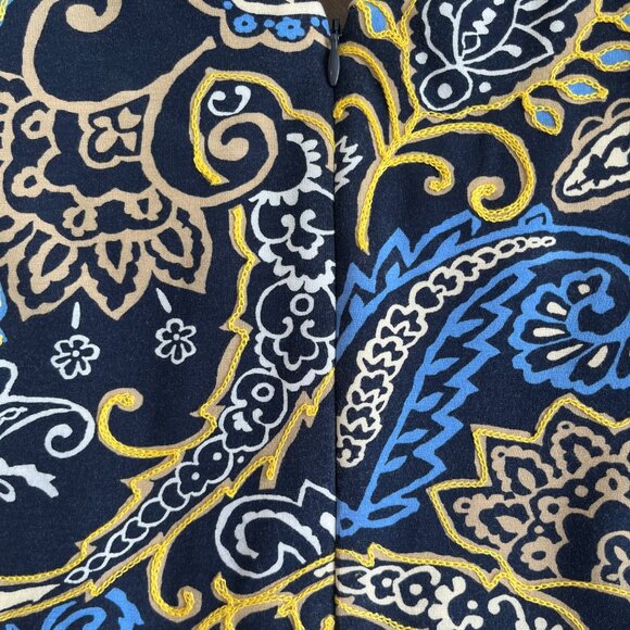 J McLaughlin Embroidered Paisley Catalina Cloth Sheath Dress Womens Size M - Picture 4 of 9